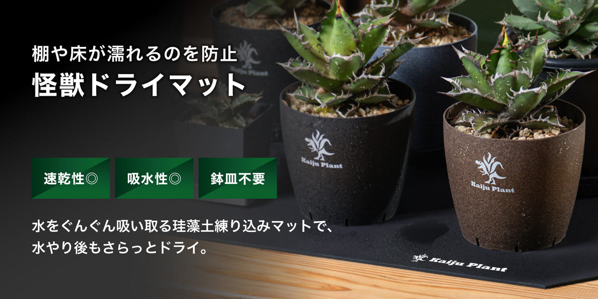 怪獣ドライマットの吸水性と使用イメージ