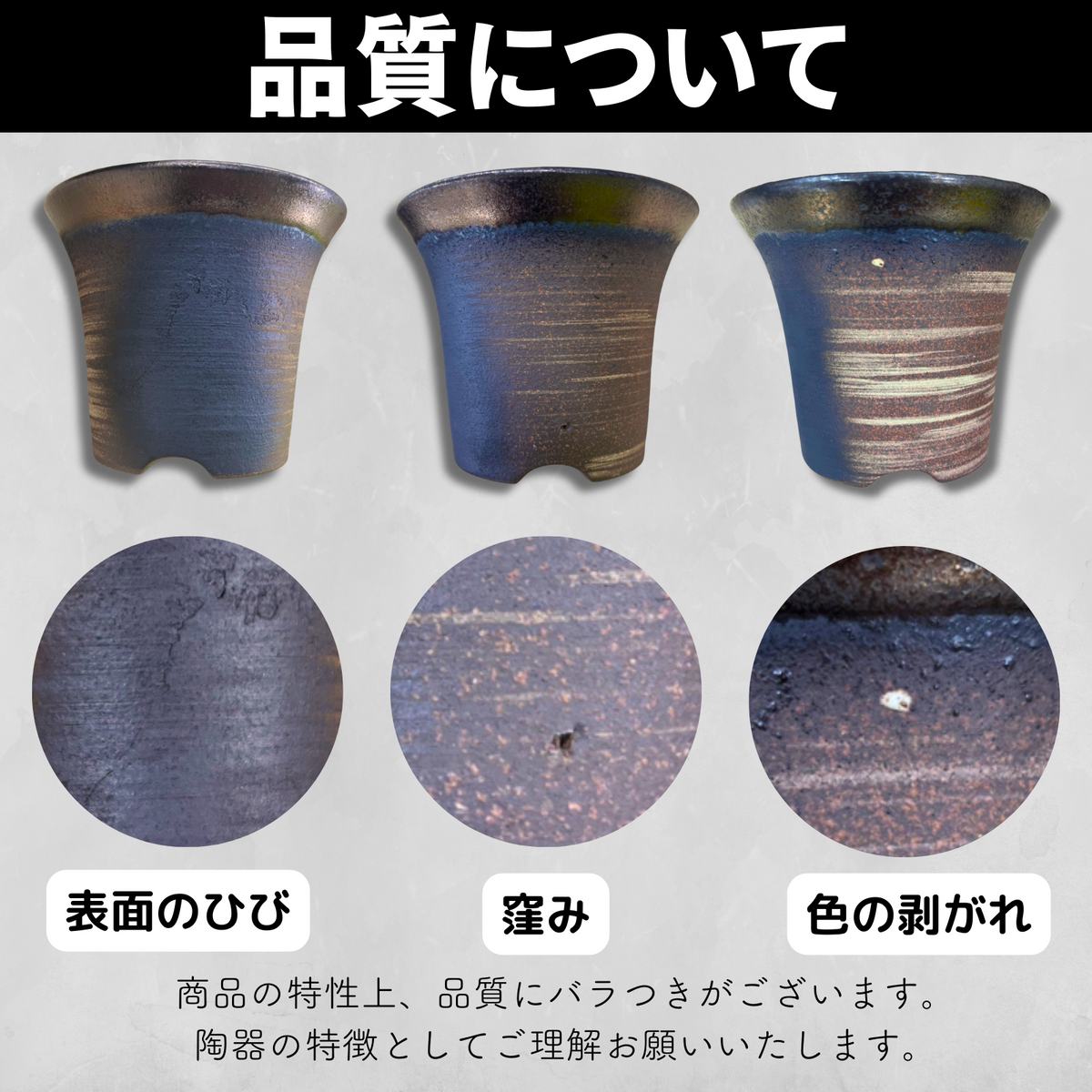Kaiju Plant 萬古焼ラッパ鉢 3.5号